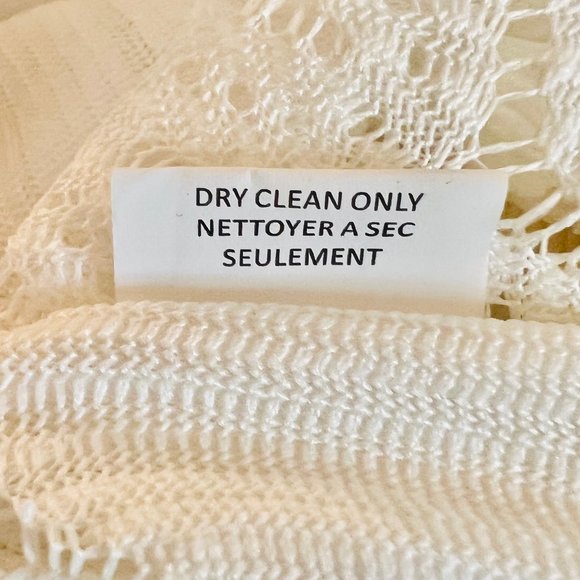 NWT Anthropologie Deletta Riley Long Sleeve Off-shoulder Crochet Lace Smock Top - Picture 14 of 14